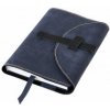 Obal na knihu kožený se sponou Černý kovový