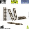 Green Stuff World 3D Printed Small Wooden Ladders -- 3D tlačené malé drevené rebríky (6 ks) 1:48 Green Stuff World 3D Printed Small Wooden Ladders -- 3D tlačené malé drevené rebríky (6 ks) 1:48