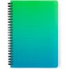 Twin wire blok A5 PP OMBRE zelená