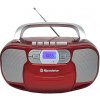 Radiomagnetofon Roadstar, RCR-4635UMPRD, PLL FM, CD MP3, USB, AUX in, červená