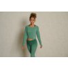 The Spirit of OM krátké tričko crop top s dlouhým rukávem - zelené Velikost: XS The Spirit of OM krátké tričko crop top s dlouhým rukávem - zelené Velikost: XS
