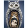Diamantové malování - sova v sově 30 x 40 cm Diamantové malování - sova v sově 30 x 40 cm