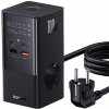 Baseus - Charging Station (E00023609113-00) - 2xUSB, 2xType-C, Shuko, LED Display, Fast Charging 100W, 1.5m - Black Baseus - Charging Station (E00023609113-00) - 2xUSB, 2xType-C, Shuko, LED Display, Fast Charging 100W, 1.5m - Black