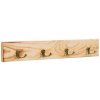 Walteco Vešiaková lišta 500x80mm, 4 háčiky, drásané drevo, prírodné , 8105 Walteco Vešiaková lišta 500x80mm, 4 háčiky, drásané drevo, prírodné , 8105