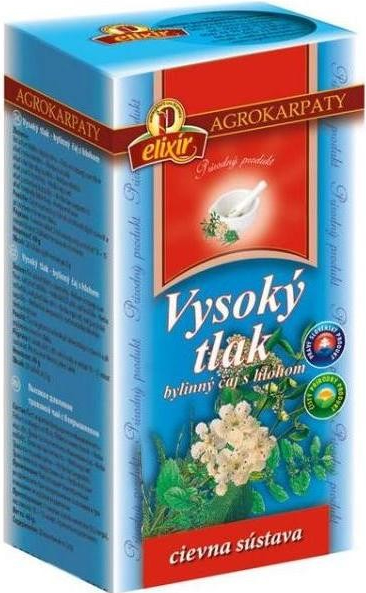 Agrokarpaty VYSOKÝ TLAK BYL. čaj S HLOHOM čistý prírodný produkt 20 x 2 g