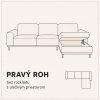 KT Dostupný Nábytok Sedačka PLAZA 330 x 220cm Orientácia rohu: Pravý roh, Úložný priestor: + úložný priestor, Rozklad: Bez rozkladu KT Dostupný Nábytok Sedačka PLAZA 330 x 220cm Orientácia rohu: Pravý roh, Úložný priestor: + úložný priestor, Rozklad: Bez rozkladu