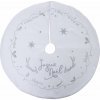 KOBERČEK POD VIANOČNÝ STROMČEK BIELY OKRÚHLY S NÁPISOM, PRIEMER 90 CM KOBERČEK POD VIANOČNÝ STROMČEK BIELY OKRÚHLY S NÁPISOM, PRIEMER 90 CM