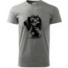 Čiernobiela karikatúra jazvečík - Klasické pánske tričko vyššej gramáže - 3XL ( Tmavosivý melír ) Čiernobiela karikatúra jazvečík - Klasické pánske tričko vyššej gramáže - 3XL ( Tmavosivý melír )