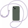 Púzdro SES Priehľadné silikónové ochranné so šnúrkou na krk Samsung Galaxy S20 FE - svetlo fialové