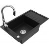 MEXEN/S MEXEN/S - Elias Elias granitový drez 1-miska s odkvapkávačom vrátane batérie Savita, čierna 6511-77-672601-00 MEXEN/S MEXEN/S - Elias Elias granitový drez 1-miska s odkvapkávačom vrátane batérie Savita, čierna 6511-77-672601-00
