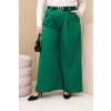 Kesi Dámske nohavice Plus Size so širokými nohavicami a opaskom Farba: Zelená, Veľkosť: UNI Kesi Dámske nohavice Plus Size so širokými nohavicami a opaskom Farba: Zelená, Veľkosť: UNI