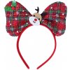 Vianočná čelenka motýlik so sobom