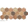 monopole ceramica Gresová hexagónová dlažba Pompeia Marron 20×24 cm – rustikálny mix odtieňov Štýl: báza monopole ceramica Gresová hexagónová dlažba Pompeia Marron 20×24 cm – rustikálny mix odtieňov Štýl: báza