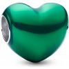 Pandora Romantická korálka Metalické zelené srdce Moments 793337C07 Pandora Romantická korálka Metalické zelené srdce Moments 793337C07