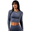 Seamless crop top s dlouhým rukávem POWER 892 šedý