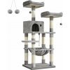 Stabilný mačací strom, s jaskyňou, 143 cm, svetlošedý Stabilný mačací strom, s jaskyňou, 143 cm, svetlošedý