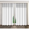 Biely záves s károvaným pásom a riasiacou páskou Šírka 140 cm | Dĺžka 250 cm biela Biely záves s károvaným pásom a riasiacou páskou Šírka 140 cm | Dĺžka 250 cm biela