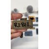 Koženkový štítok Rebel Materiál/farba: LASER tyrkys Koženkový štítok Rebel Materiál/farba: LASER tyrkys