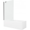MEXEN/S - Cubik obdĺžniková vaňa 160 x 70 cm s panelom + vaňová zástena 100, transparent, čierna 550316070X9510000070 MEXEN/S - Cubik obdĺžniková vaňa 160 x 70 cm s panelom + vaňová zástena 100, transparent, čierna 550316070X9510000070