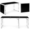 ModernHome Turistický stolík, skladací kempingový stolík, čierna doska, 180 x 60 cm ModernHome Turistický stolík, skladací kempingový stolík, čierna doska, 180 x 60 cm