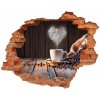 Nálepka fototapeta 3D výhľad betón Šálka kávy 90x70 cm Nálepka fototapeta 3D výhľad betón Šálka kávy 90x70 cm