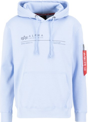 Alpha Industries pánska mikina AI Reflective Hoody light blue modrá