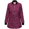 Fashionweek Dámska Bunda bomber parka MILITARY F125 Farba: bordó, Veľkosť: S Fashionweek Dámska Bunda bomber parka MILITARY F125 Farba: bordó, Veľkosť: S