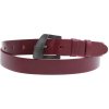 Black Hand dámsky kožený opasok 032-58 vínovo červený