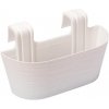 GARDINO Truhlík na zábradlie FINESA, 44 × 15 cm, vysoký 24,5 cm, biely GARDINO Truhlík na zábradlie FINESA, 44 × 15 cm, vysoký 24,5 cm, biely