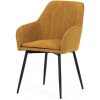 stolička jedálenská, žlutá látka, čierny kov stolička jedálenská, žlutá látka, čierny kov