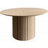 Okrúhly jedálenský stôl s doskou v dubovom dekore ø 120 cm Linley – Actona Okrúhly jedálenský stôl s doskou v dubovom dekore ø 120 cm Linley – Actona