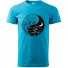 Yin & Yang hory a moře - Klasické pánske tričko vyššej gramáže - M ( Svetlý tyrkys ) Yin & Yang hory a moře - Klasické pánske tričko vyššej gramáže - M ( Svetlý tyrkys )