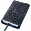 Obal na knihu se sponou s nýty XL Černý semiš Obal na knihu se sponou s nýty XL Černý semiš