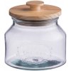 Sklenená uzatvárateľná dóza - fľaša s dreveným vrchnákom a dekorovaným nápisom 16 x 16 cm 39694 Sklenená uzatvárateľná dóza - fľaša s dreveným vrchnákom a dekorovaným nápisom 16 x 16 cm 39694