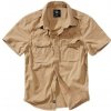 Urban Classics Vintage Shirt Shortsleeve Camel hnedá Urban Classics Vintage Shirt Shortsleeve Camel hnedá