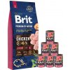 BRIT Premium By Nature Junior Large L 15 kg + mokré teľacie krmivo 6x400 g