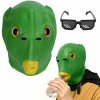 Maska na tvár MASKA latex zvieratá zelená Maska na tvár MASKA latex zvieratá zelená