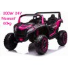 JOKO Elektrické autíčko 4x4 Buggy ATV Racing 200W 24V, nosnosť 60kg, Dvojmiestne, penové kolesá, ružové JOKO Elektrické autíčko 4x4 Buggy ATV Racing 200W 24V, nosnosť 60kg, Dvojmiestne, penové kolesá, ružové