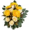 Smútočný aranžmán betonka umelé chryzantémy, ruže a doplnky 45cm x 40cm Smútočný aranžmán betonka umelé chryzantémy, ruže a doplnky 45cm x 40cm