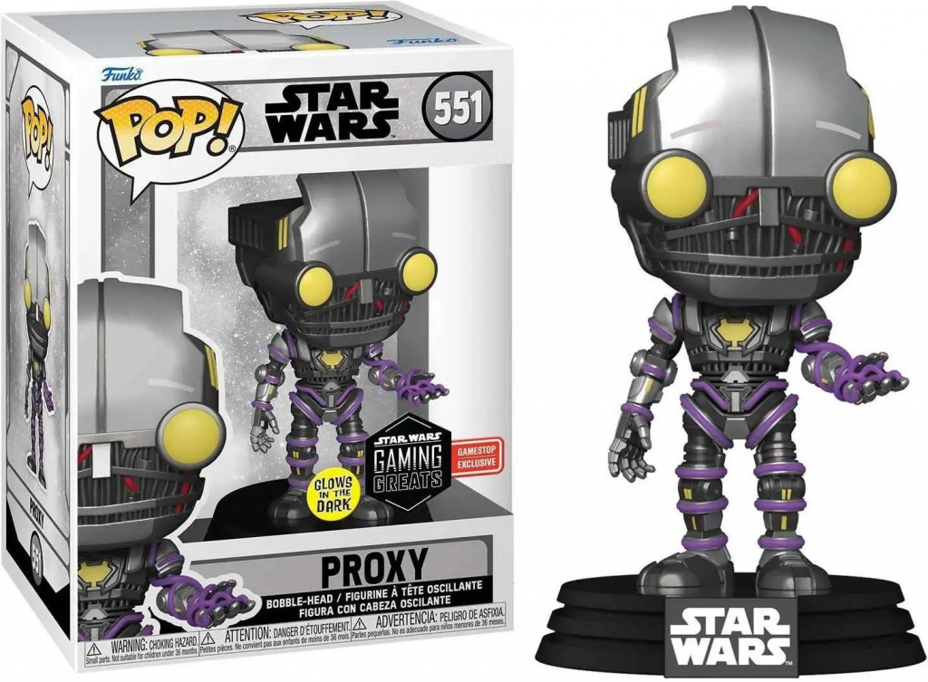 Funko Pop 551 Star Wars The Force Unleashed Proxy Gaming Greats GITD Special Edition