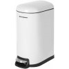 Songmics Kôš na odpadky kovový 10 l biely