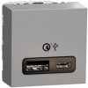 Unica - Dvojitý nabíjací USB konektor A+C 18W, 2.4A, 2M, Aluminium Unica - Dvojitý nabíjací USB konektor A+C 18W, 2.4A, 2M, Aluminium