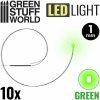 Green Stuff World LEDs GREEN light - 1mm / LED diódy ZELENÁ - 1 mm 10ks Green Stuff World LEDs GREEN light - 1mm / LED diódy ZELENÁ - 1 mm 10ks