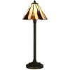 Clayre & Eef Béžovo-hnedá stolná lampa Tiffany Titto - Ø 20*60 cm E14/ 1*40W - Clayre & Eef Clayre & Eef Béžovo-hnedá stolná lampa Tiffany Titto - Ø 20*60 cm E14/ 1*40W - Clayre & Eef