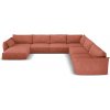 Mazzini Sofas Červená rohová pohovka Vanda