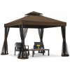 Garden Point záhradný pavilón s moskytiérou Valencia 3x3 m Hnedý Garden Point záhradný pavilón s moskytiérou Valencia 3x3 m Hnedý