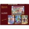 Magnolia sada puzzle Sladký domov, zamilovaný pár, dievča s mačkami a voňavá pekáreň 4×260 dielikov Magnolia sada puzzle Sladký domov, zamilovaný pár, dievča s mačkami a voňavá pekáreň 4×260 dielikov