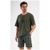 David pánské pyžamo krátké khaki