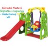 JOKO Detská záhradná, plastová šmýkačka + hojdačka + basketbalový kôš 4v1, zelená (Detská Šmýkačka s hojdačkou a basketbalovým košom ) JOKO Detská záhradná, plastová šmýkačka + hojdačka + basketbalový kôš 4v1, zelená (Detská Šmýkačka s hojdačkou a basketbalovým košom )