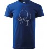 Rakety na stolný tenis jedným ťahom - Klasické pánske tričko vyššej gramáže - XL ( Kráľovská modrá ) Rakety na stolný tenis jedným ťahom - Klasické pánske tričko vyššej gramáže - XL ( Kráľovská modrá )